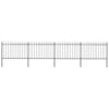 Vidaxl Garden Fence con lanzas Top 6.8x1.2 m de acero negro