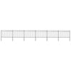 Vidaxl Garden Fence With Spears Top 10.2x1.2 m de acero negro