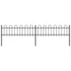 Vidaxl Garden Fence con top rotondo da 3,4x0,6 m in acciaio nero