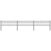 Vidaxl Garden Fence con top rotondo 5,1x0,6 m in acciaio nero