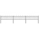 Vidaxl Garden Fence con top rotondo 5,1x0,6 m in acciaio nero