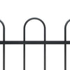 Vidaxl Garden Fence con top rotondo 5,1x0,6 m in acciaio nero