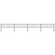 Vidaxl Garden Fence con top rotondo da 6,8x0,6 m in acciaio nero