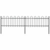 Vidaxl Garden Fence con top rotondo da 3,4x0,8 m in acciaio nero