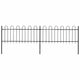 Vidaxl Garden Fence con top rotondo da 3,4x0,8 m in acciaio nero