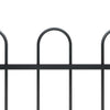 Vidaxl Garden Fence con top rotondo da 3,4x0,8 m in acciaio nero