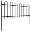Vidaxl Garden Fence con top rotondo da 6,8x0,8 m in acciaio nero