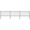 Vidaxl Garden Fence con top rotondo 5,1x1 m in acciaio nero