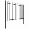 Vidaxxl valla de jardín con anilla de acero 359x150 cm negro
