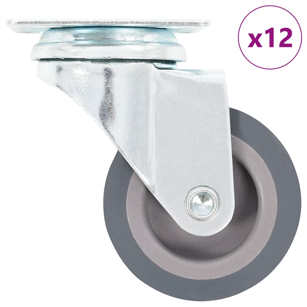 Vidaxxl 12 uds ruedas giratorias 50 mm