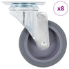 Vidaxl 8 st zwenkwielen 75 mm