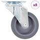 VidaXL 8 ruote girevoli da 75 mm