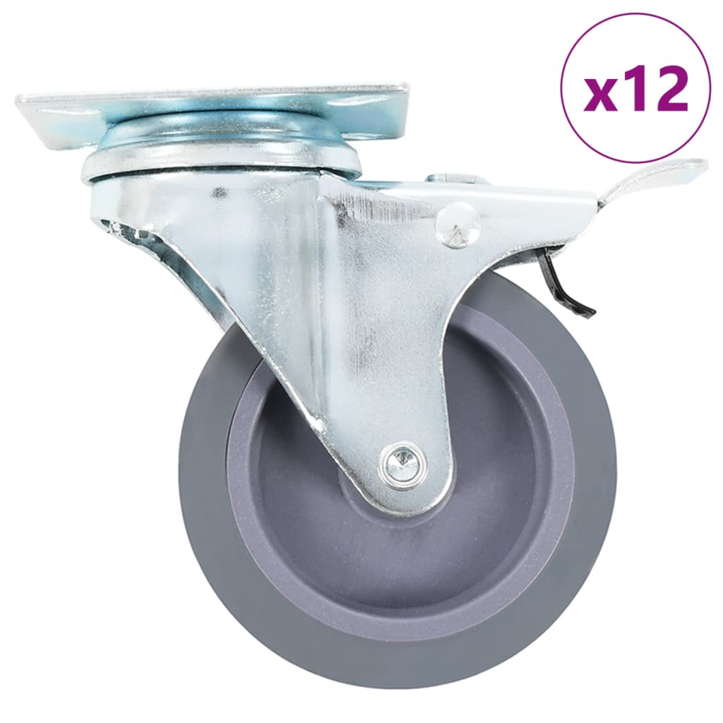 Vidaxxl 12 ruote piroettanti 75 mm