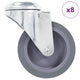 Vidaxl 8 ruedas giratorias con orificio pasante 75 mm