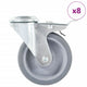 Vidaxl 8 ° Ruedas giratorias con agujeros de perno 100 mm