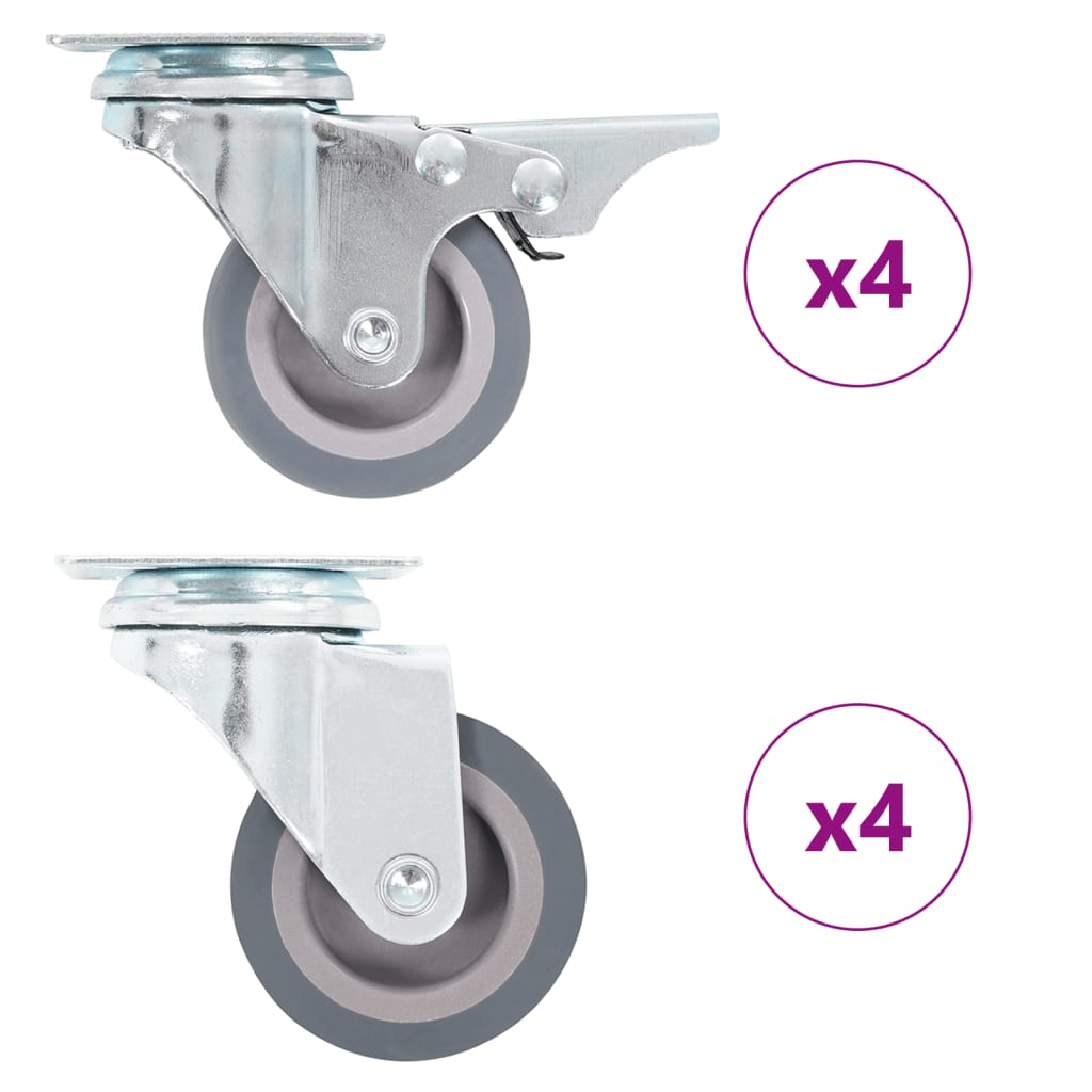 Vidaxl 8 ST giratoria ruedas 50 mm