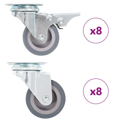 Vidaxl 16 ST giratoria ruedas 50 mm