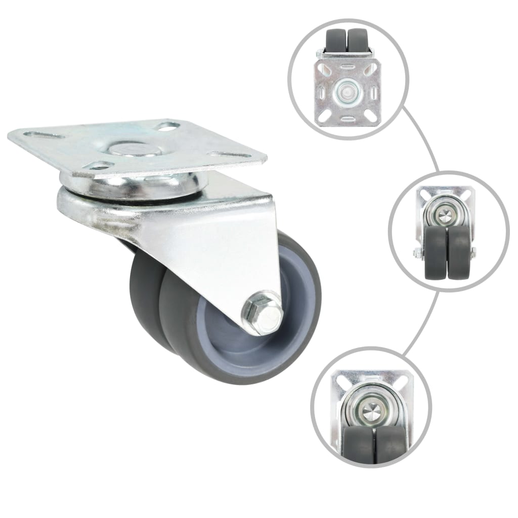 Vidaxx 12 ruedas giratorias dobles 50 mm