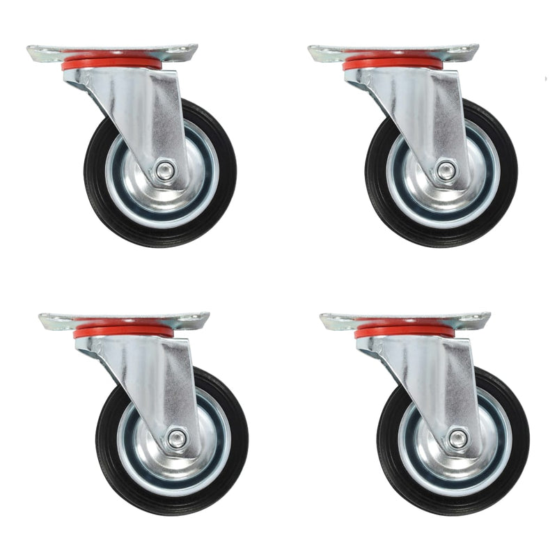 Vidaxl 8 ST giratoria Ruedas 75 mm