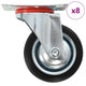 VidaXL 8 ST swivel wheels 75 mm