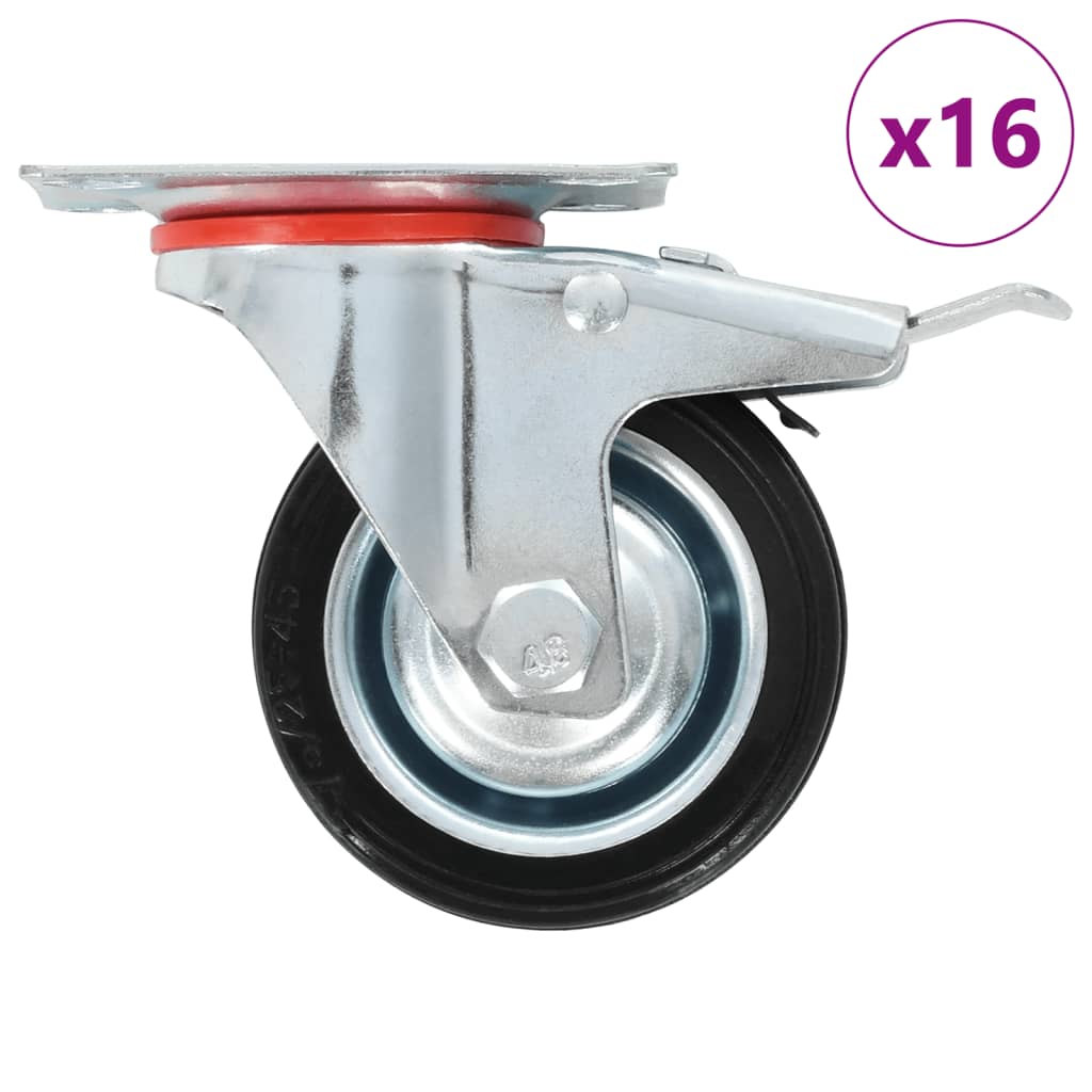 Vidaxl 8 ST giratoria Ruedas 75 mm