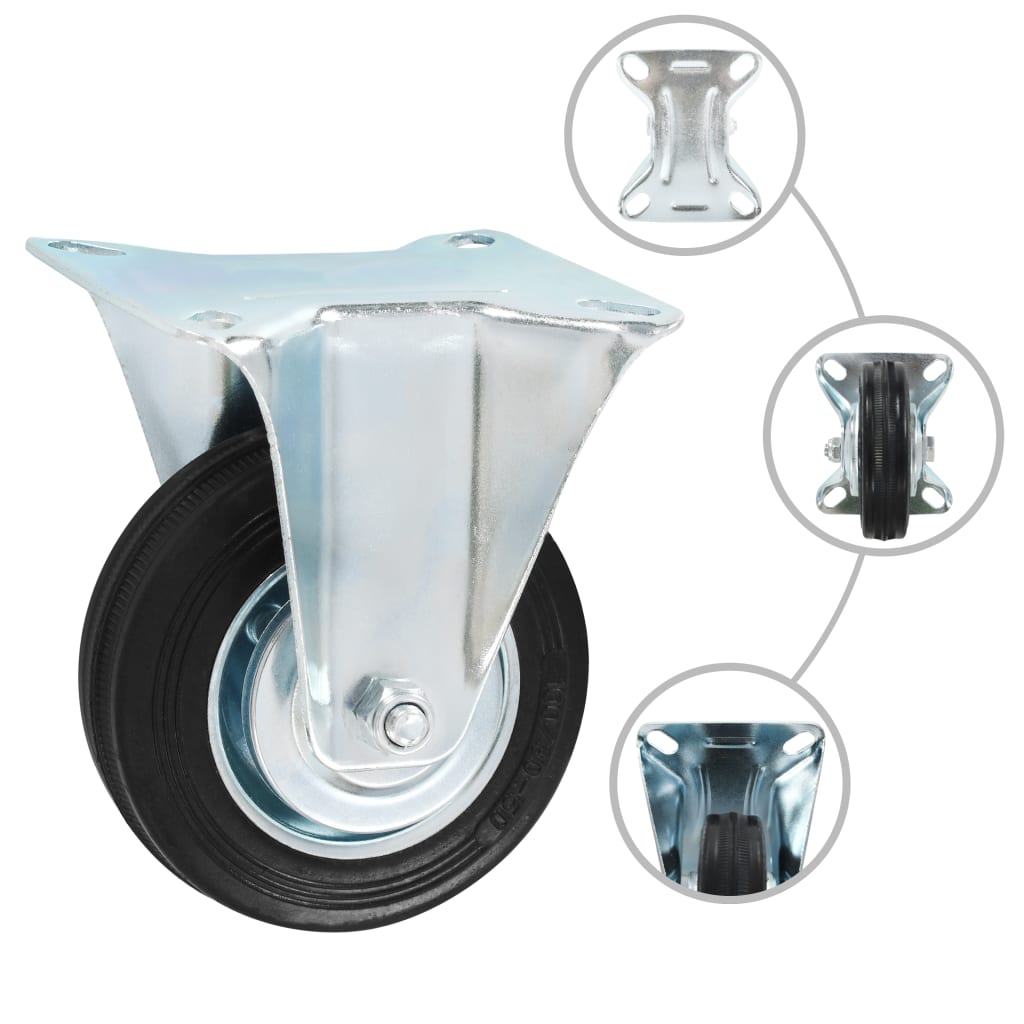 Vidaxl 16 pz ruote fisse 100 mm