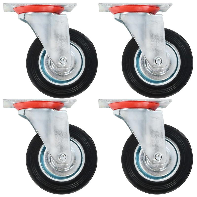 Vidaxl 8 st zwenkwielen 100 mm