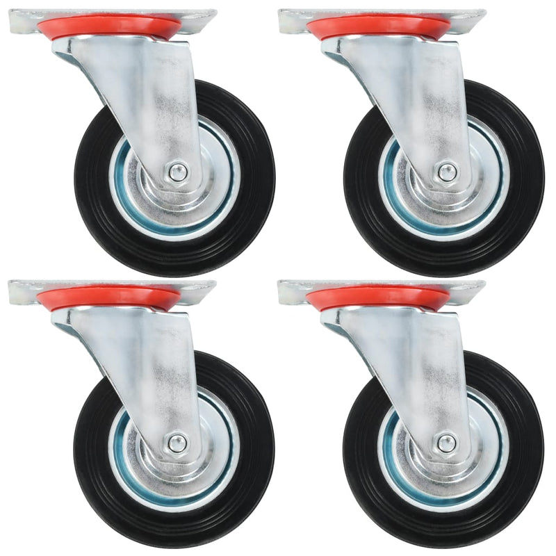 Vidaxl 12 st zwenkwielen 100 mm