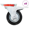 Vidaxl 8 ST giratoria ruedas 100 mm