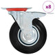 Vidaxl 8 ST giratoria Ruedas 125 mm