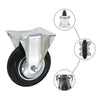 Vidaxl 8 piezas ruedas fijas 160 mm