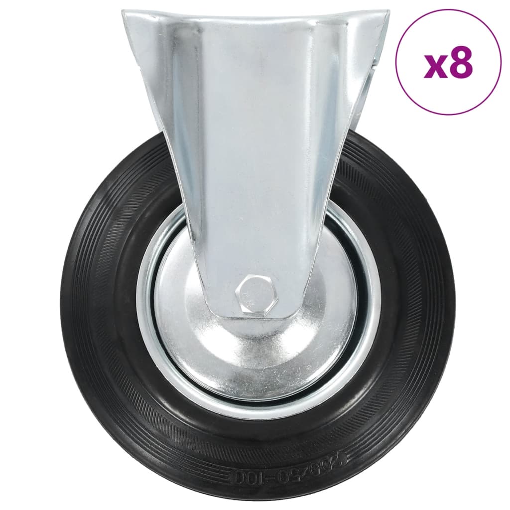 Vidaxl 8 ST Wheels FIX 200 mm