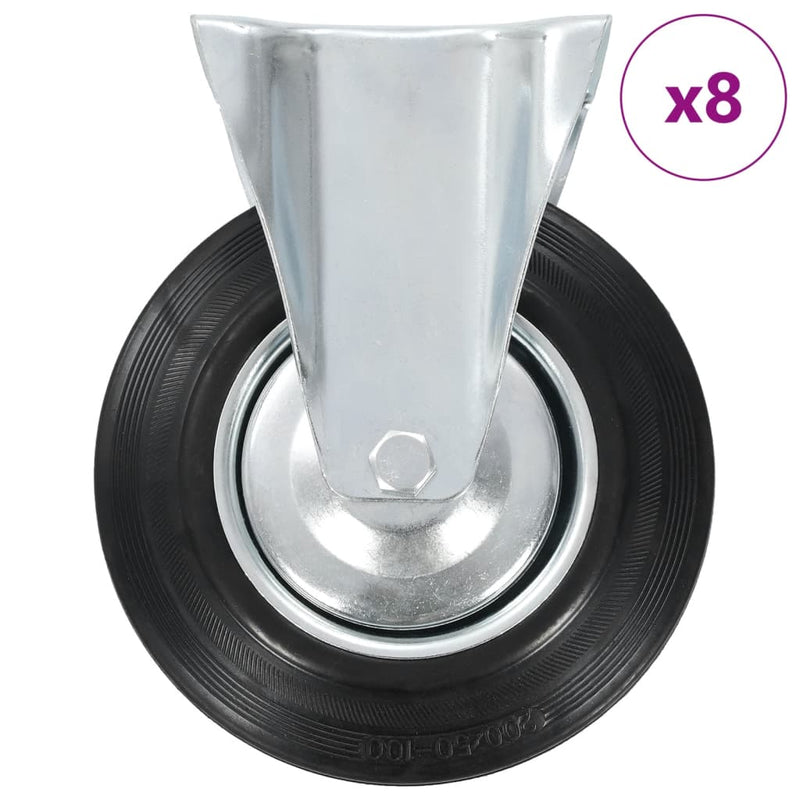 Vidaxl 8 ST Wheels FIX 200 mm