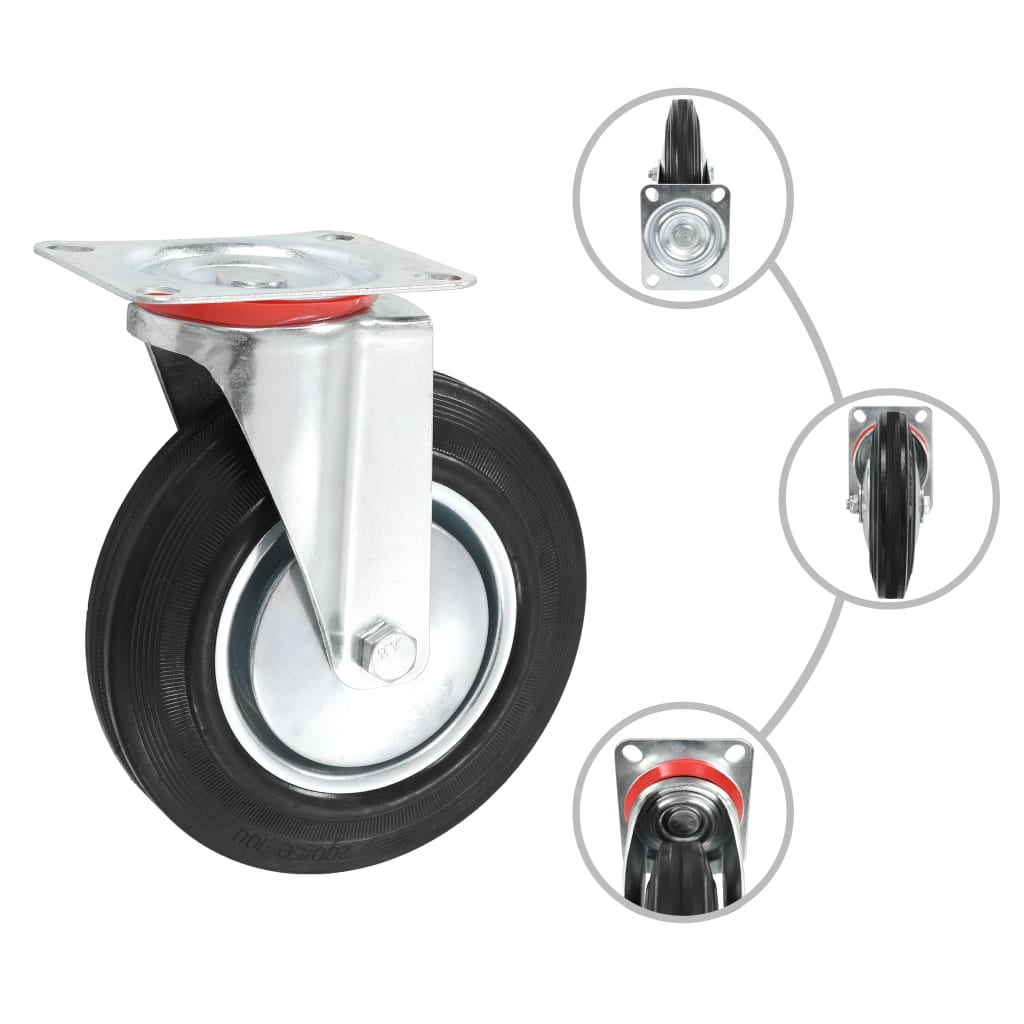 Vidaxxl 8 ruote piroettanti 200 mm