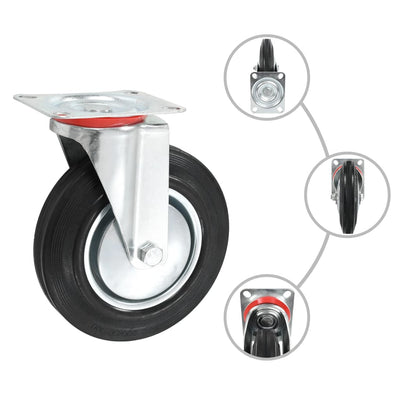 Vidaxxl 8 piezas ruedas giratorias 200 mm