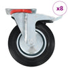 Vidaxxl 8 piezas ruedas giratorias 200 mm