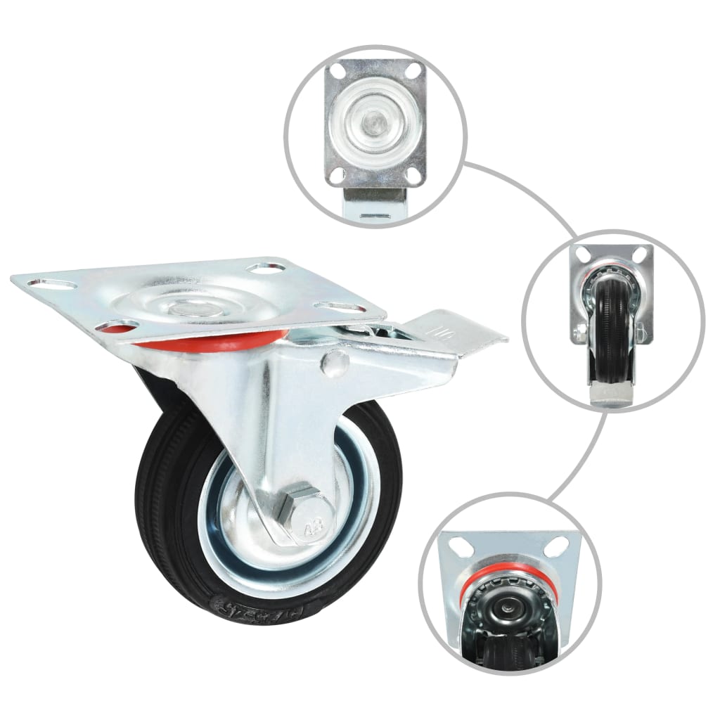 VIDAXL 8 ruote girevoli ST 75 mm