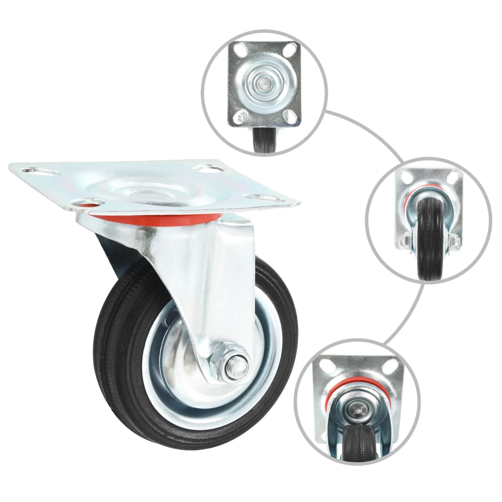 VIDAXL 8 ruote girevoli ST 75 mm
