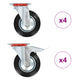 Vidaxl 8 ST giratoria Ruedas 160 mm