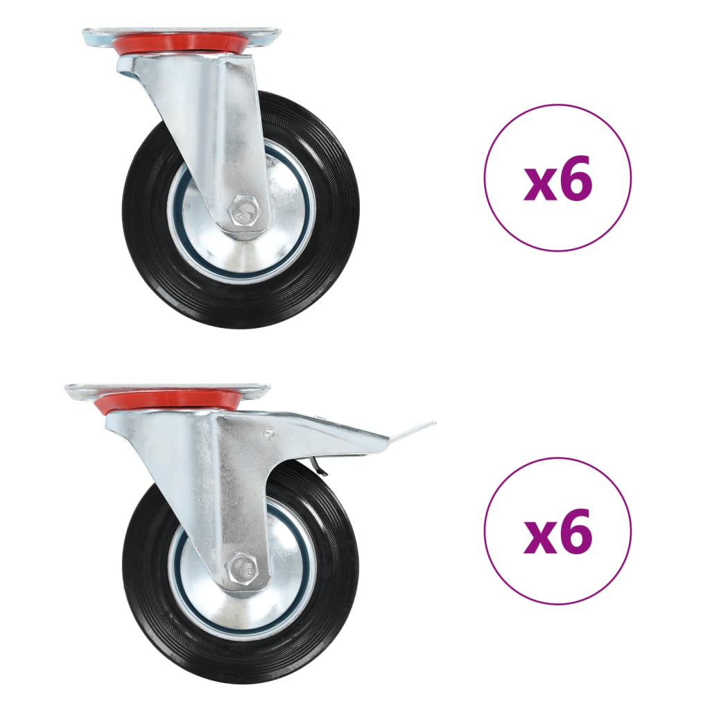 Vidaxl 12 ST giratorios 160 mm