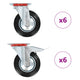 Vidaxl 12 ST giratorios 160 mm