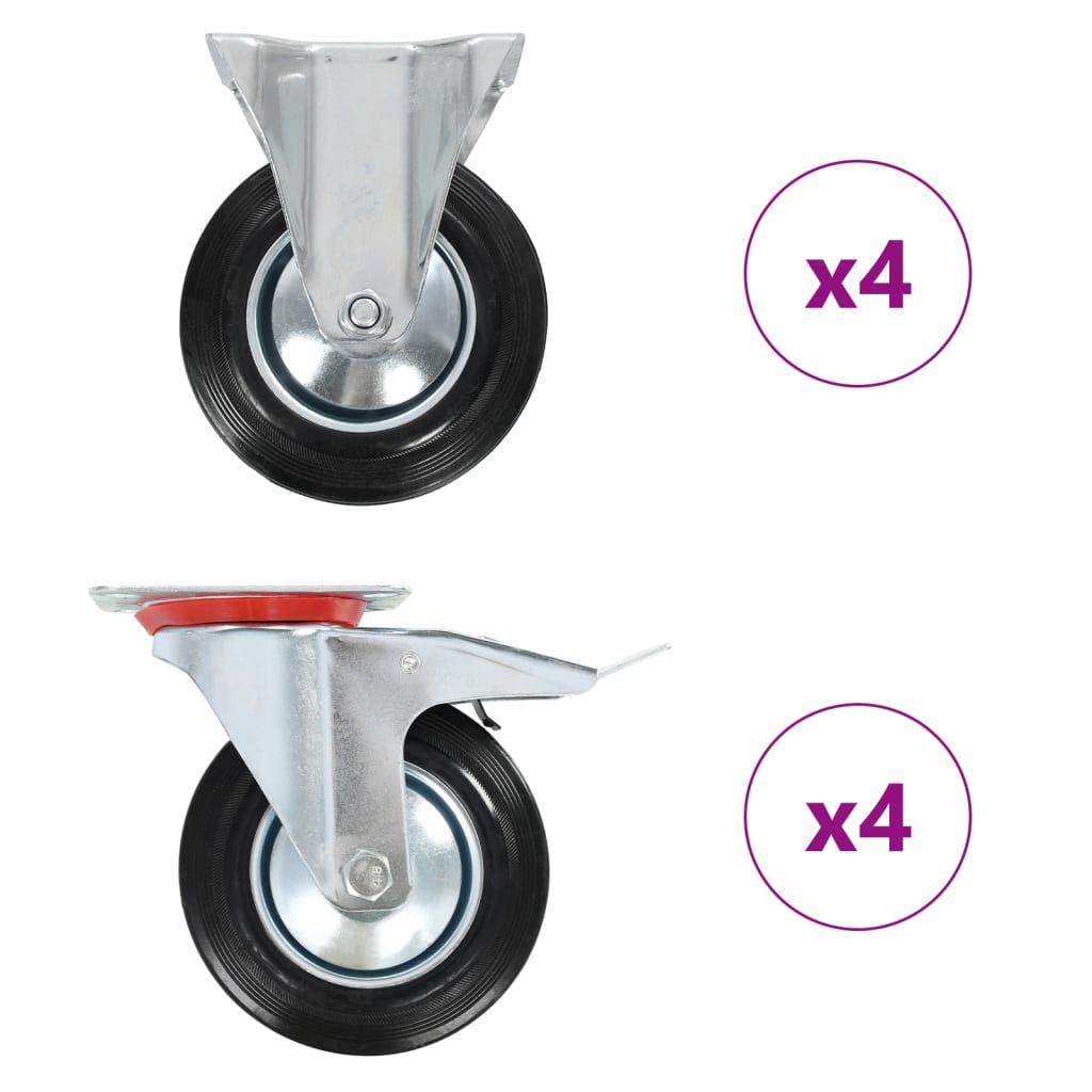 Vidaxl 8 ST Wheels 160 mm
