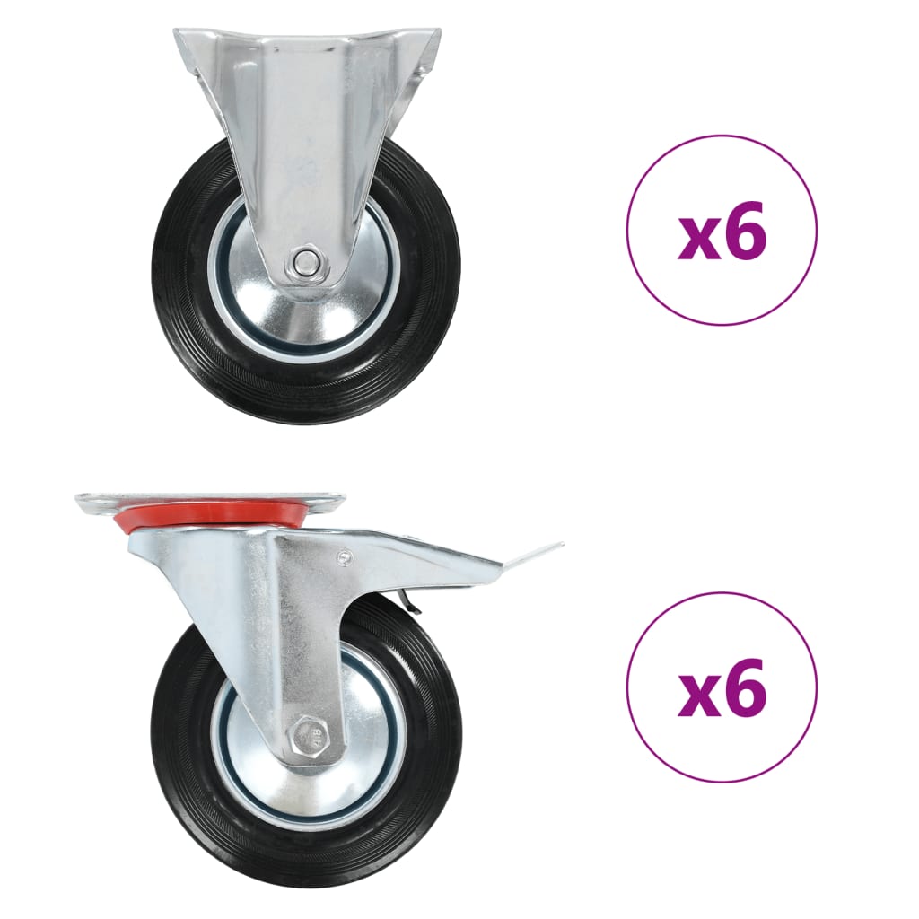 Vidaxl 12 ST Wheels 160 mm