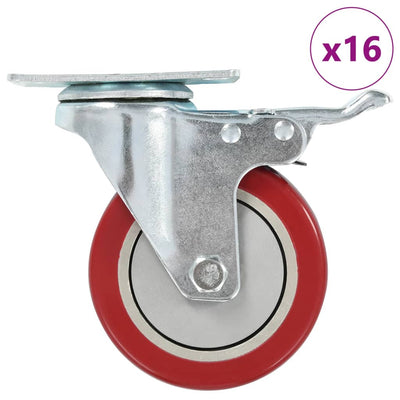 Vidaxl giratoria wielen 16 st 100 mm