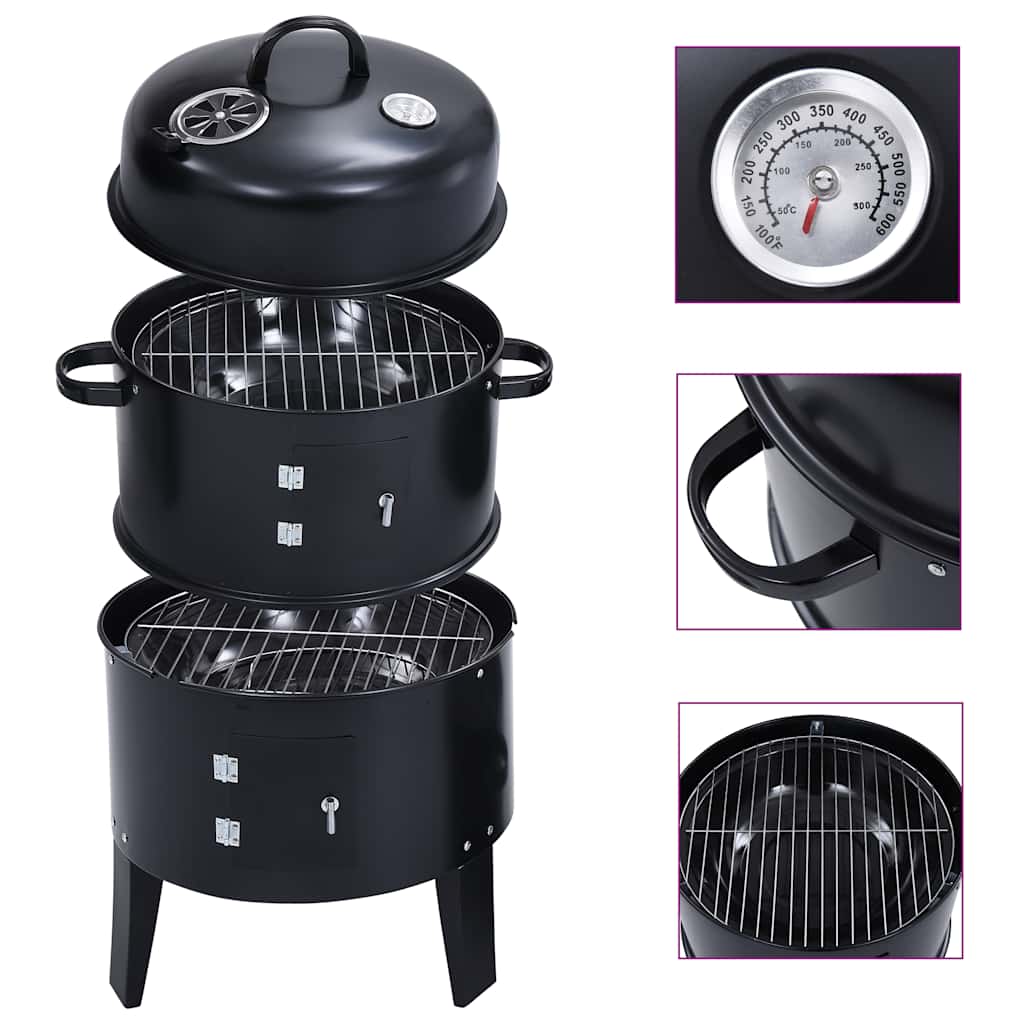 Vidaxl Smoker Barbecue Grill 3-en-1 40x80 cm