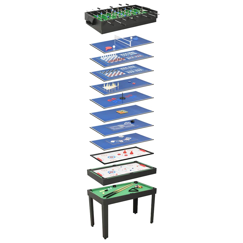 Vidaxl MultiSpeeltafel 15 in 1 121x61x82 cm nero