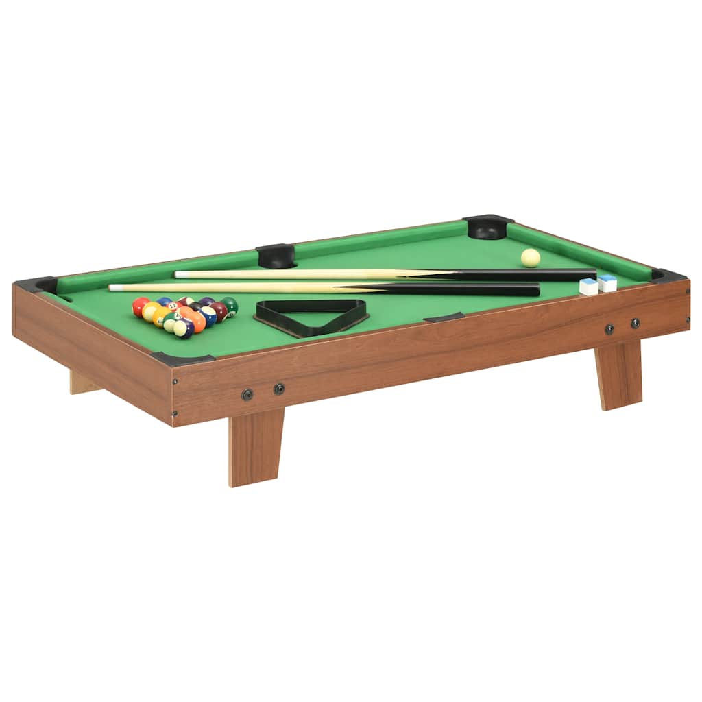Vidaxl Minipool Tabella 3 piedi 92x52x19 cm marrone e verde