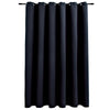 Blackout della tenda Vidaxl con anelli di metallo 290x245 cm nero