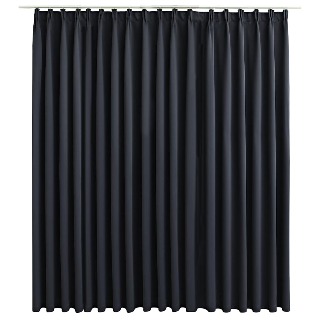 Vidaxl gordijn verduisterend met haken 290x245 cm zwart