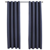 Vidaxl tende blackout con anelli 2 St 140x245 cm Antracite
